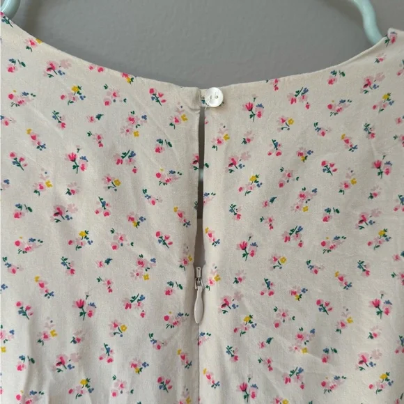 Madewell Light Cream Floral Mini Dress - Picture 8 of 10